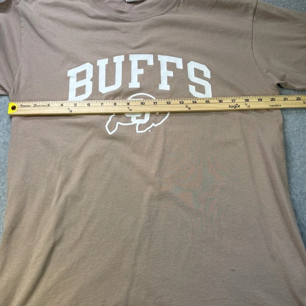 Champion Colorado Buffs CU Logo T-Shirt Tan Sz L‎ NCAA College Tee - Picture 5 of 7